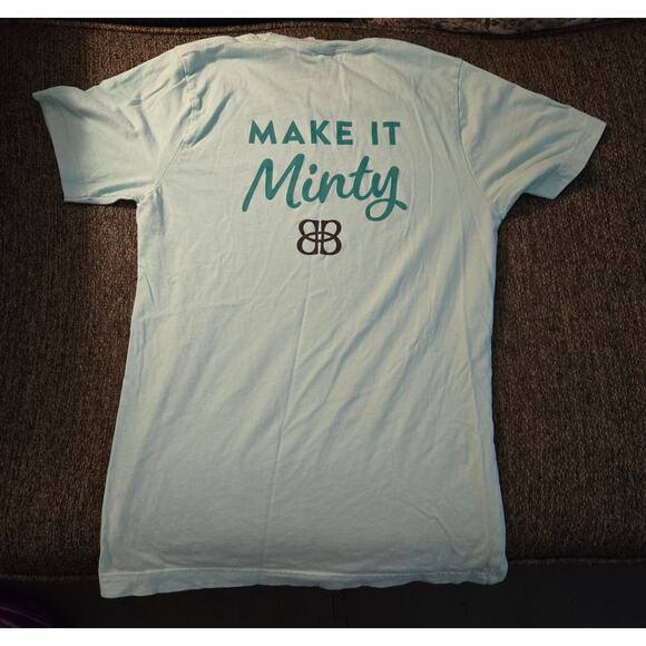 Baileys Mint Green T-Shirt Size Small Print Front and Back 100% Cotton - Picture 10 of 11